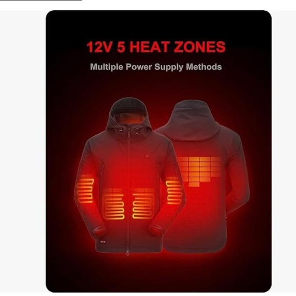 Heated Black Jacket, Men’s Medium - Picture 10 of 14